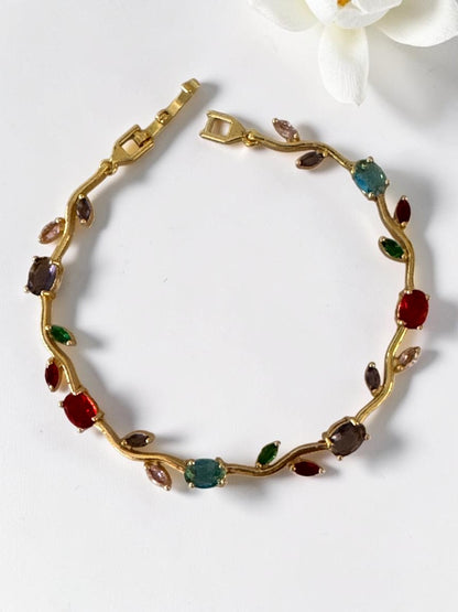 MULTI RUBY DIAMOND ALTON TULIP BRACELET