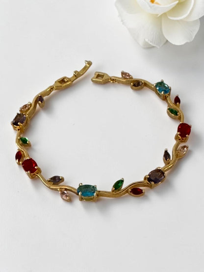 MULTI RUBY DIAMOND ALTON TULIP BRACELET