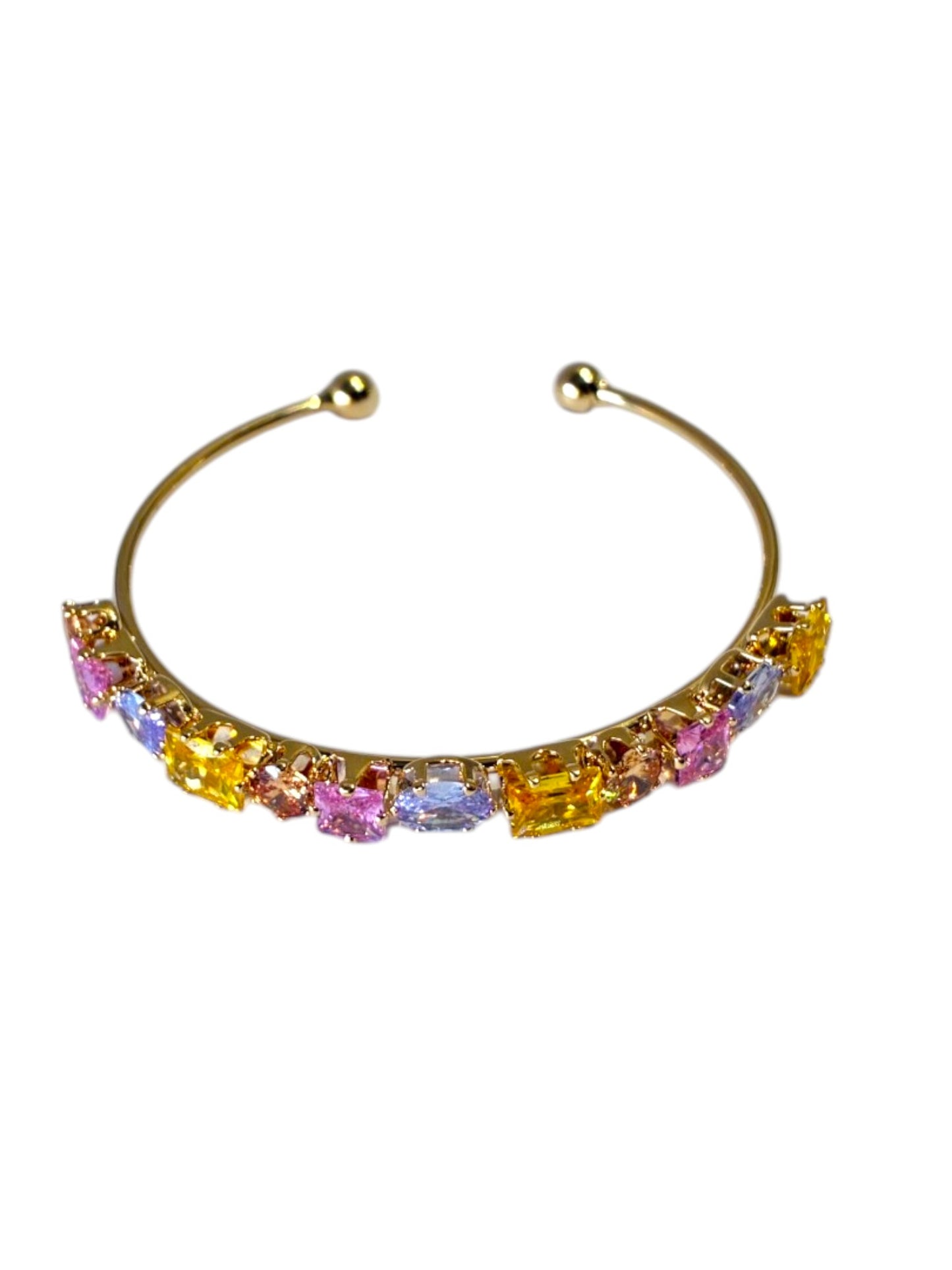 MULTI SQUARE DIAMOND ELANIE BRACELET (CUFF)