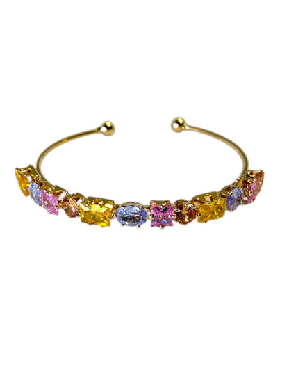 MULTI SQUARE DIAMOND ELANIE BRACELET (CUFF)