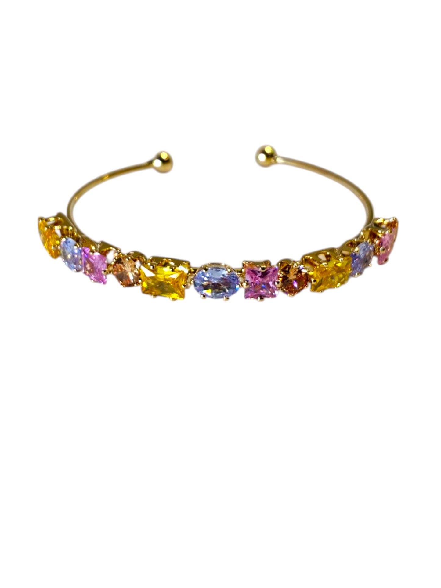 MULTI SQUARE DIAMOND ELANIE BRACELET (CUFF)