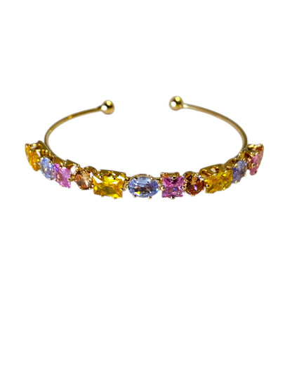MULTI SQUARE DIAMOND ELANIE BRACELET (CUFF)