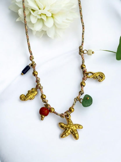 MULTI STARFISH CHARM EZRA NECKLACE