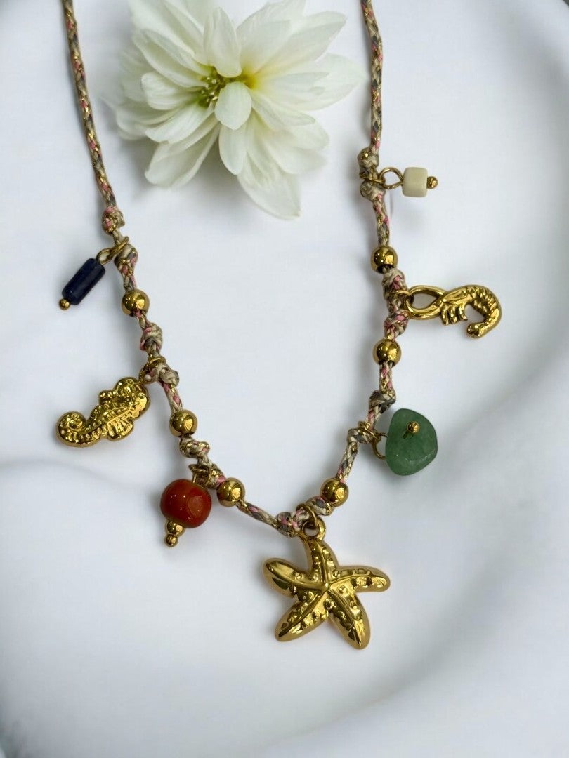 MULTI STARFISH CHARM EZRA NECKLACE