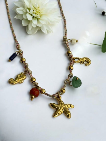 MULTI STARFISH CHARM EZRA NECKLACE