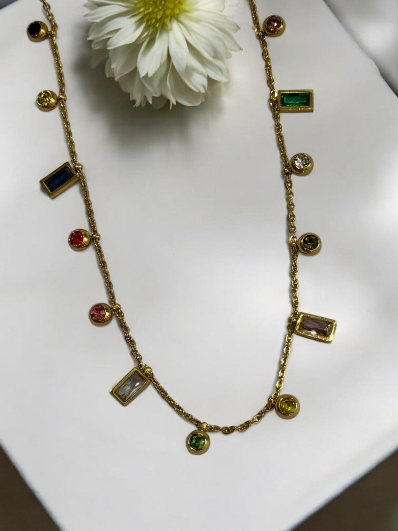 MULTI STONE JESSEY NECKLACE