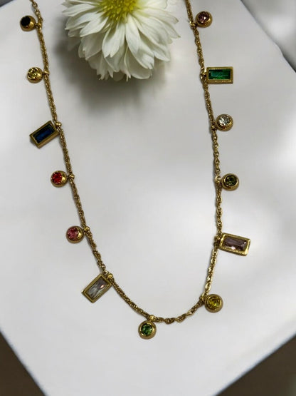 MULTI STONE JESSEY NECKLACE