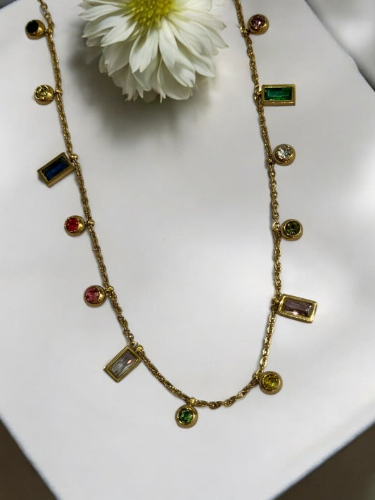 MULTI STONE JESSEY NECKLACE