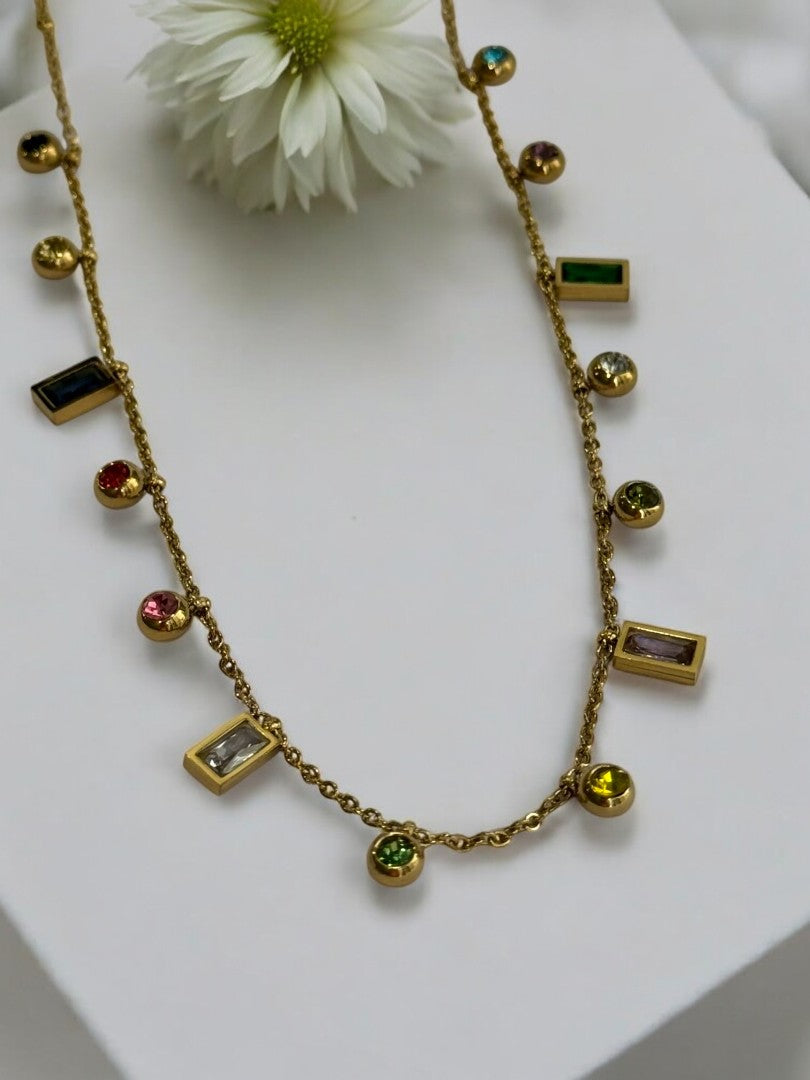 MULTI STONE JESSEY NECKLACE