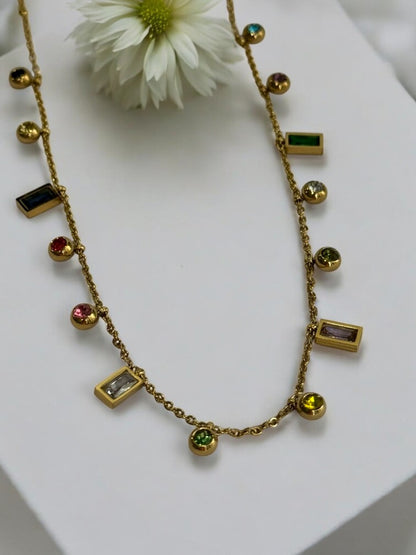 MULTI STONE JESSEY NECKLACE