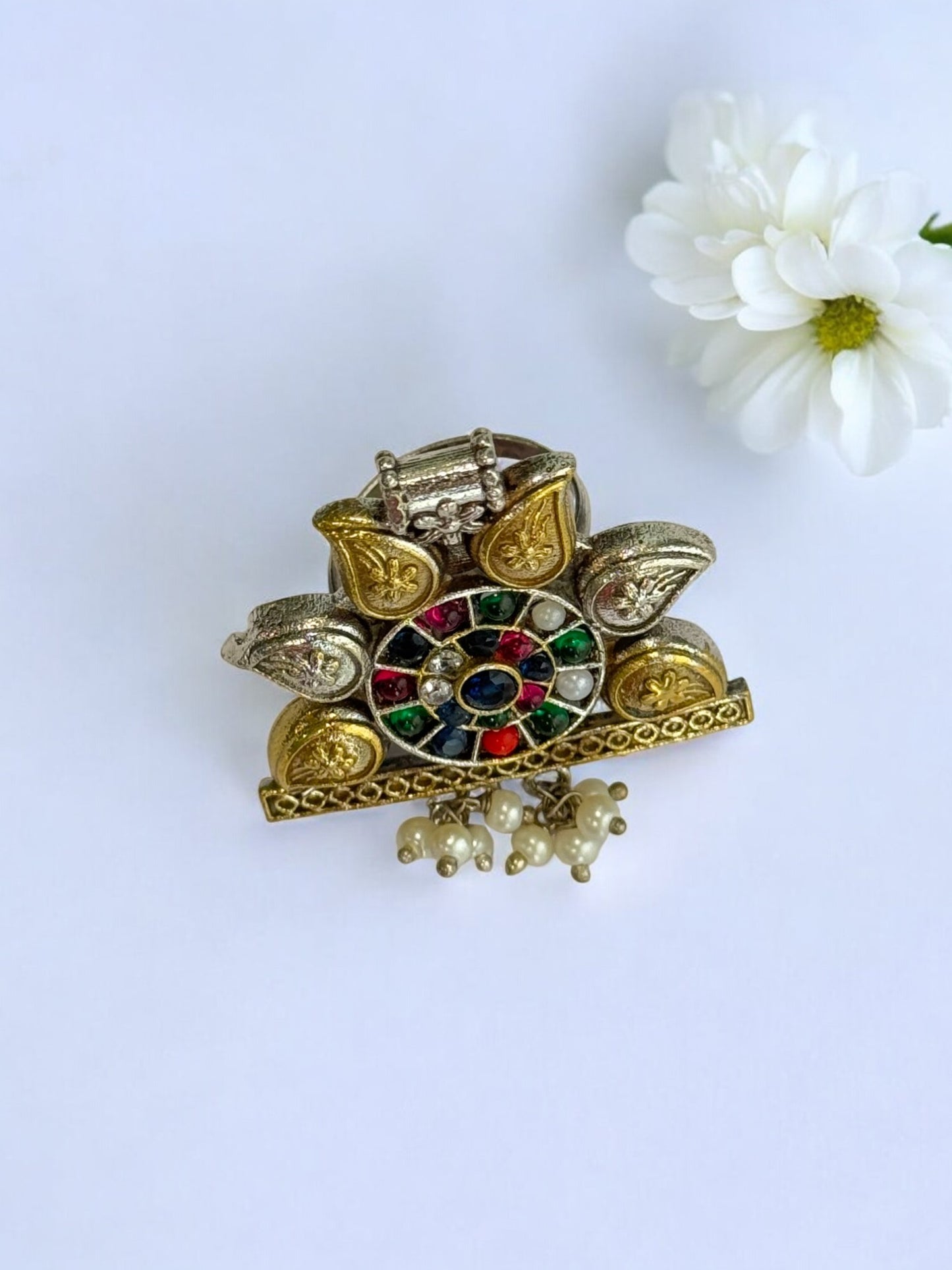 MULTI VEDIKA GERMAN SILVER RING