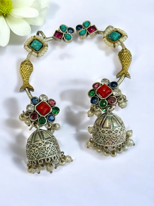 MULTI ZHUHI GERMAN SILVER EAR CUFF