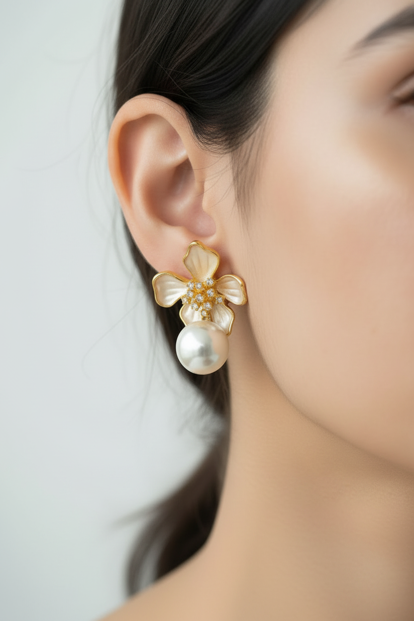 OFF-WHITE PEARL REMING EARRINGS