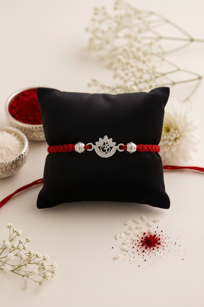 OM AARUSHI SILVER RAKHI