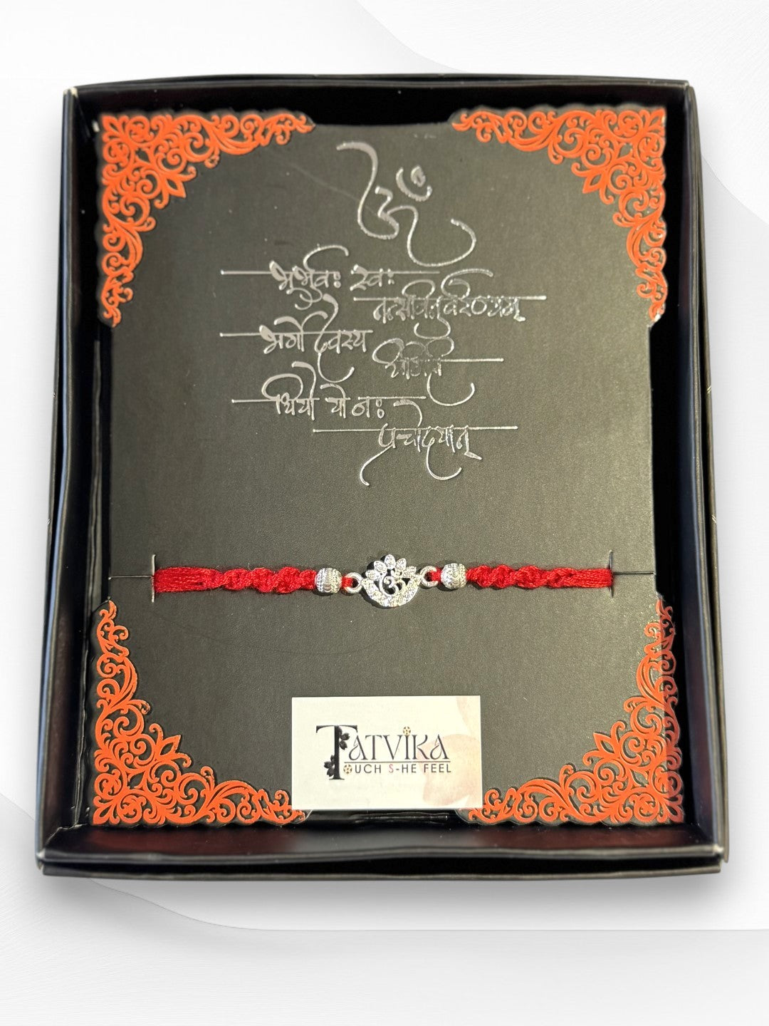 OM AARUSHI PURE SILVER RAKHI