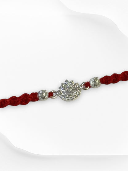 OM AARUSHI PURE SILVER RAKHI