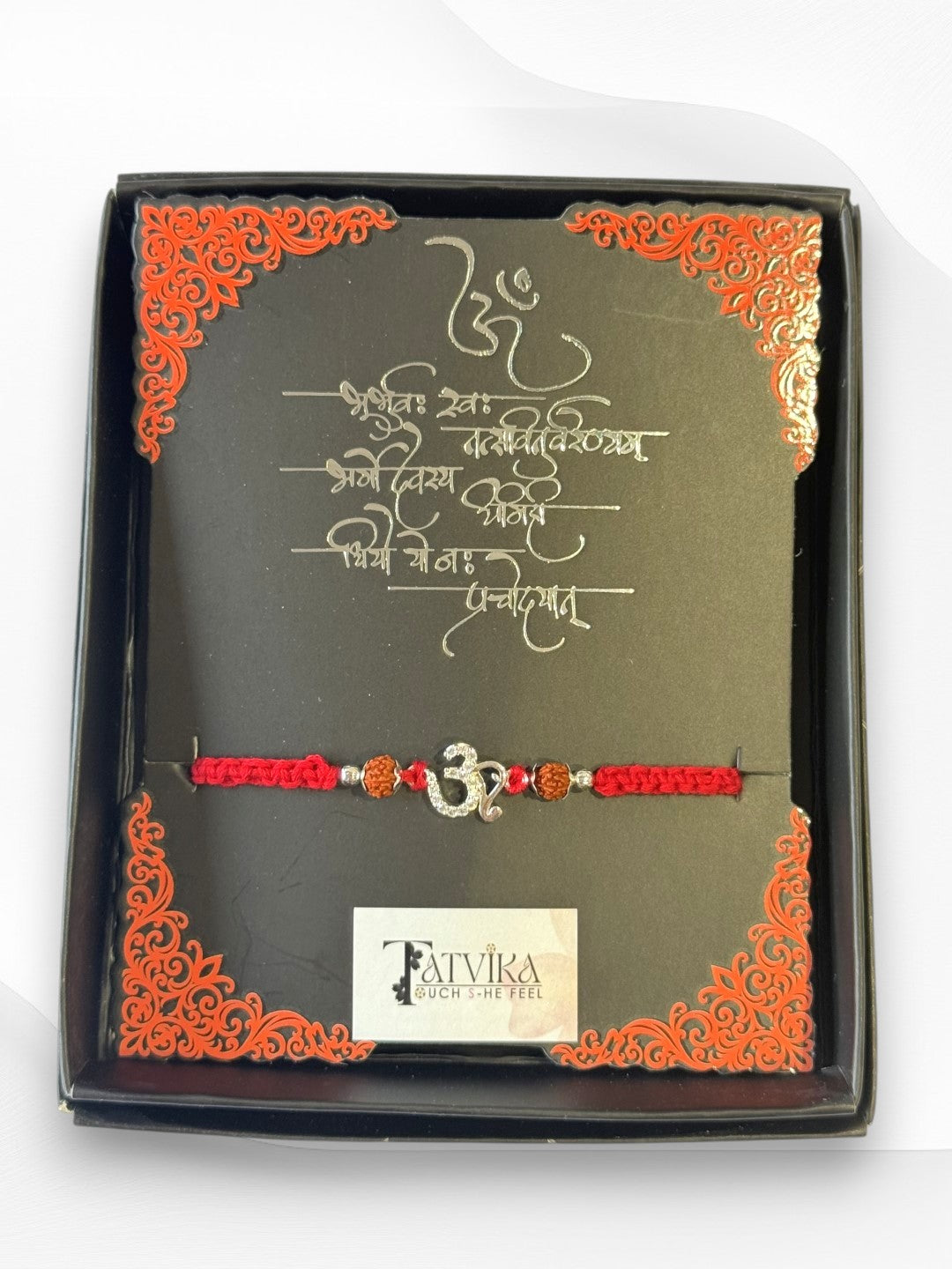 OM AVNI PURE SILVER RAKHI