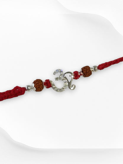 OM AVNI PURE SILVER RAKHI