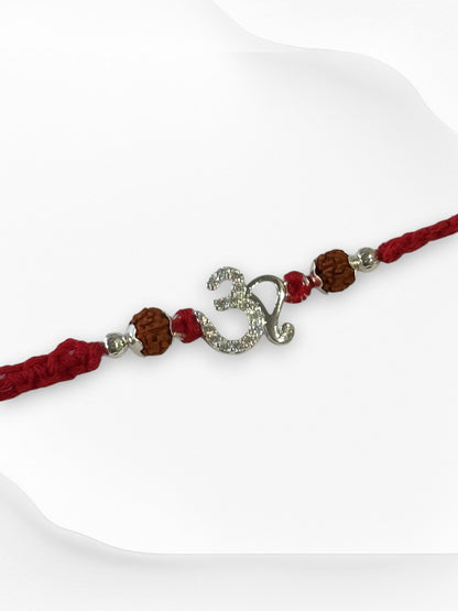 OM AVNI PURE SILVER RAKHI