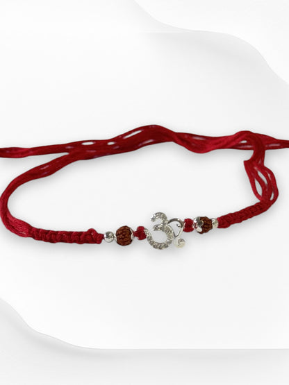 OM AVNI PURE SILVER RAKHI
