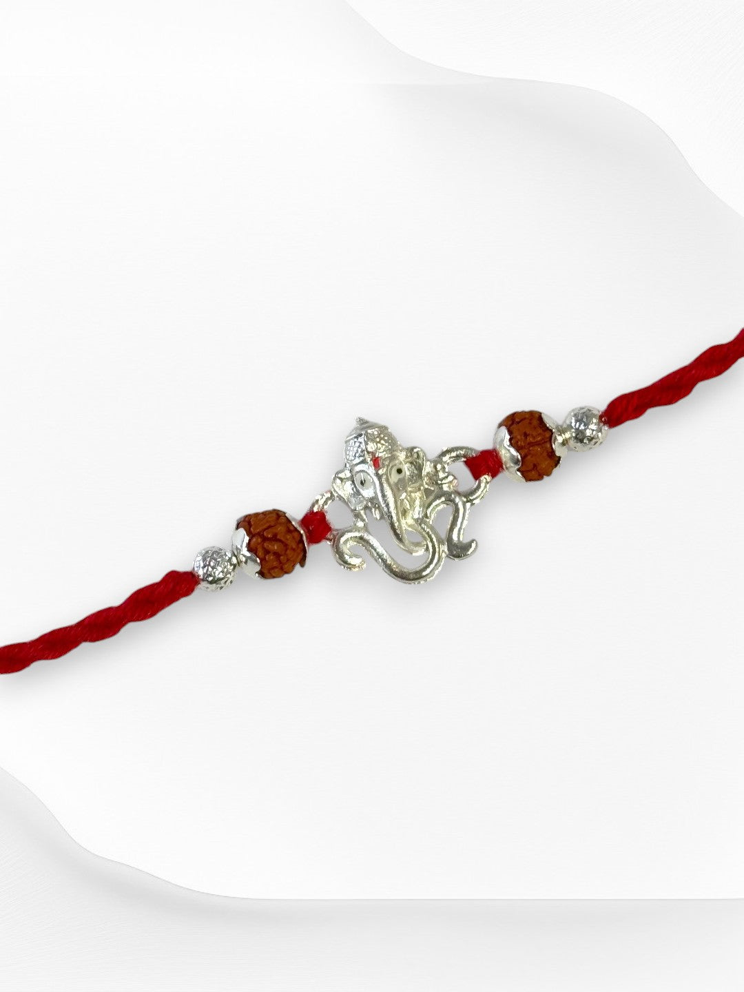 OM GANESH AADHIRA PURE SILVER RAKHI