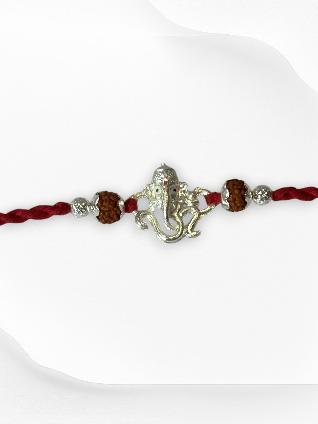 OM GANESH AADHIRA PURE SILVER RAKHI
