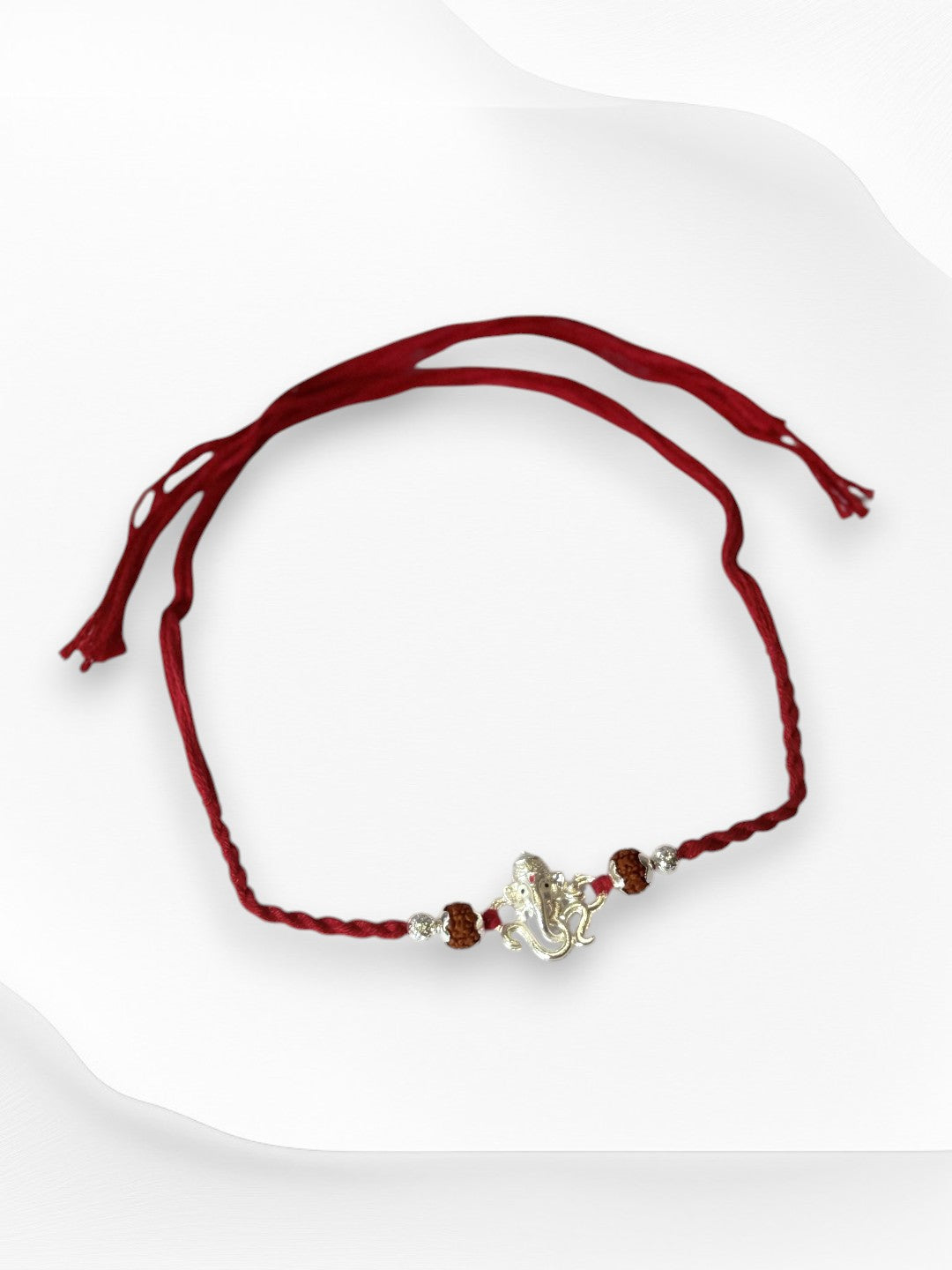 OM GANESH AADHIRA PURE SILVER RAKHI