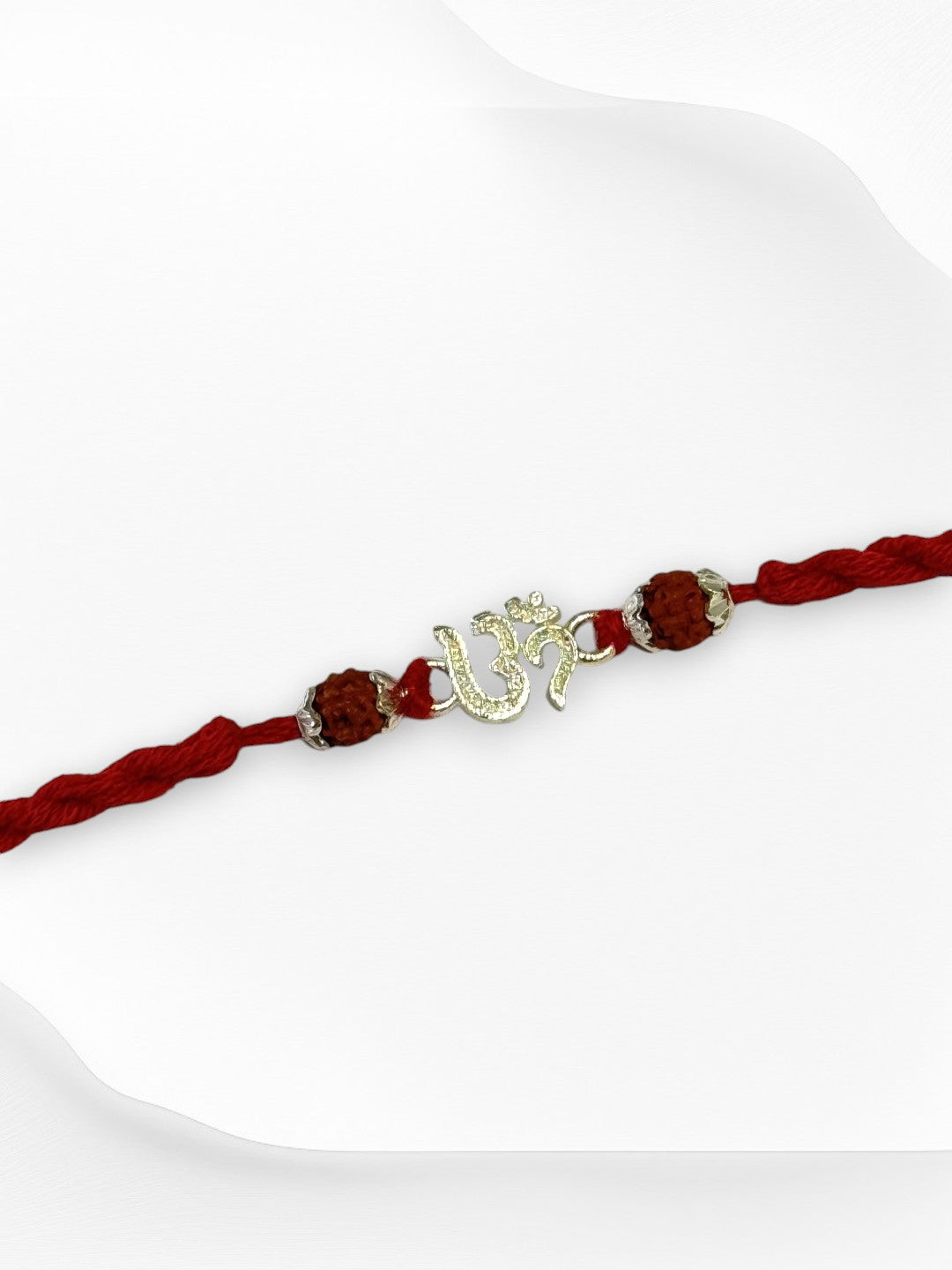 OM RUDHRAKSH SAANVI PURE SILVER RAKHI