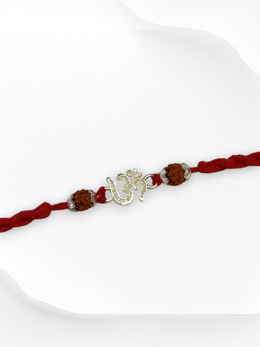 OM RUDHRAKSH SAANVI PURE SILVER RAKHI