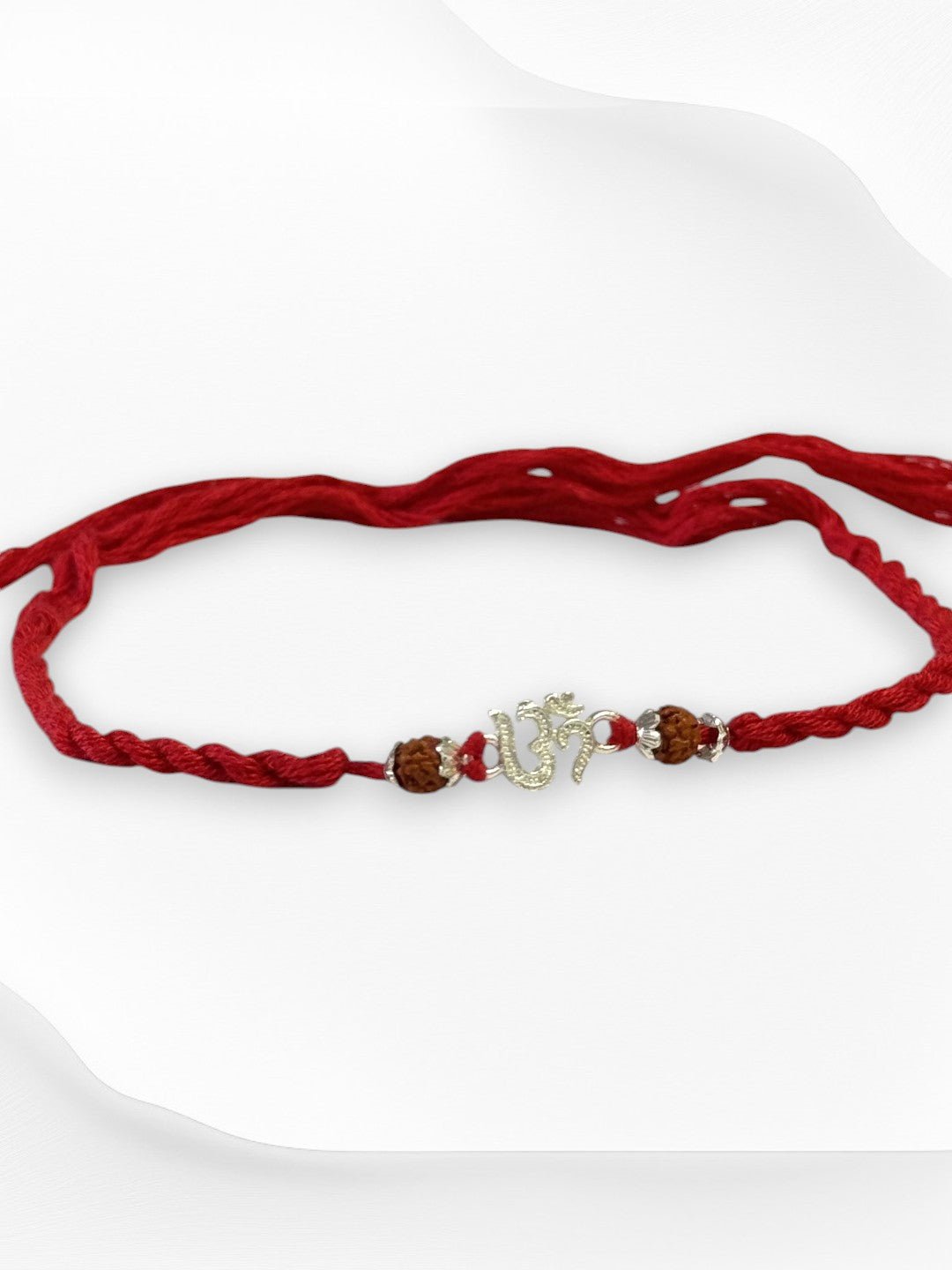OM RUDHRAKSH SAANVI PURE SILVER RAKHI