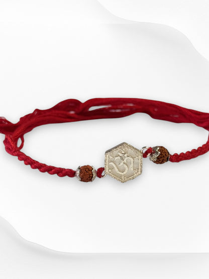 OM SANJANA PURE SILVER RAKHI