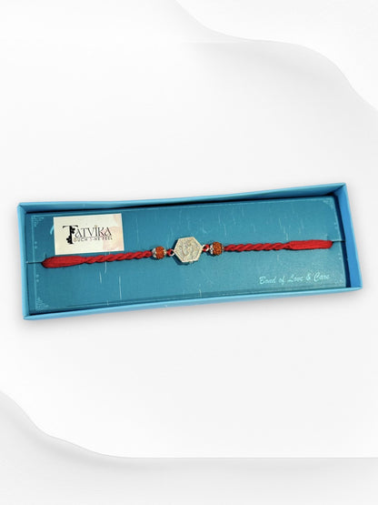 OM SANJANA PURE SILVER RAKHI