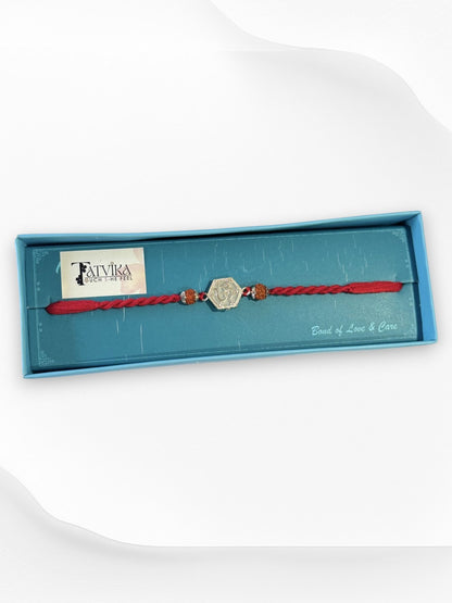 OM SANJANA PURE SILVER RAKHI