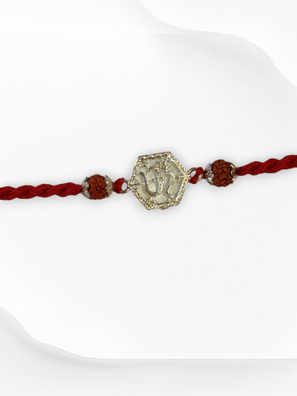 OM SANJANA PURE SILVER RAKHI