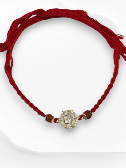 OM SANJANA PURE SILVER RAKHI
