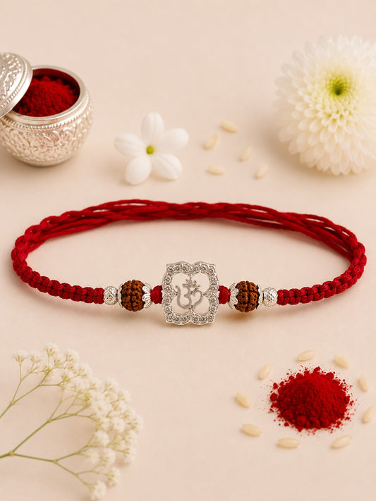 OM TRISHA PURE SILVER RAKHI