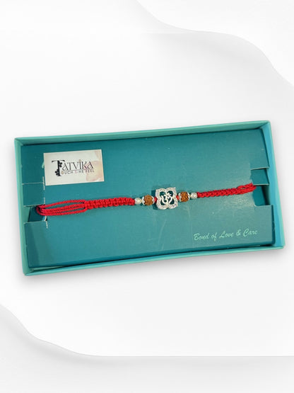 OM TRISHA PURE SILVER RAKHI