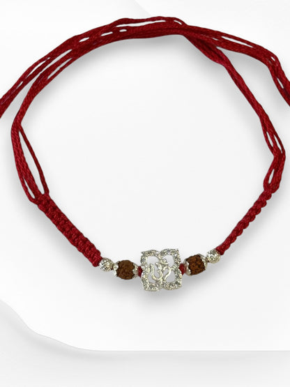 OM TRISHA PURE SILVER RAKHI