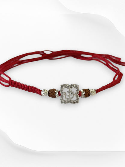 OM TRISHA PURE SILVER RAKHI