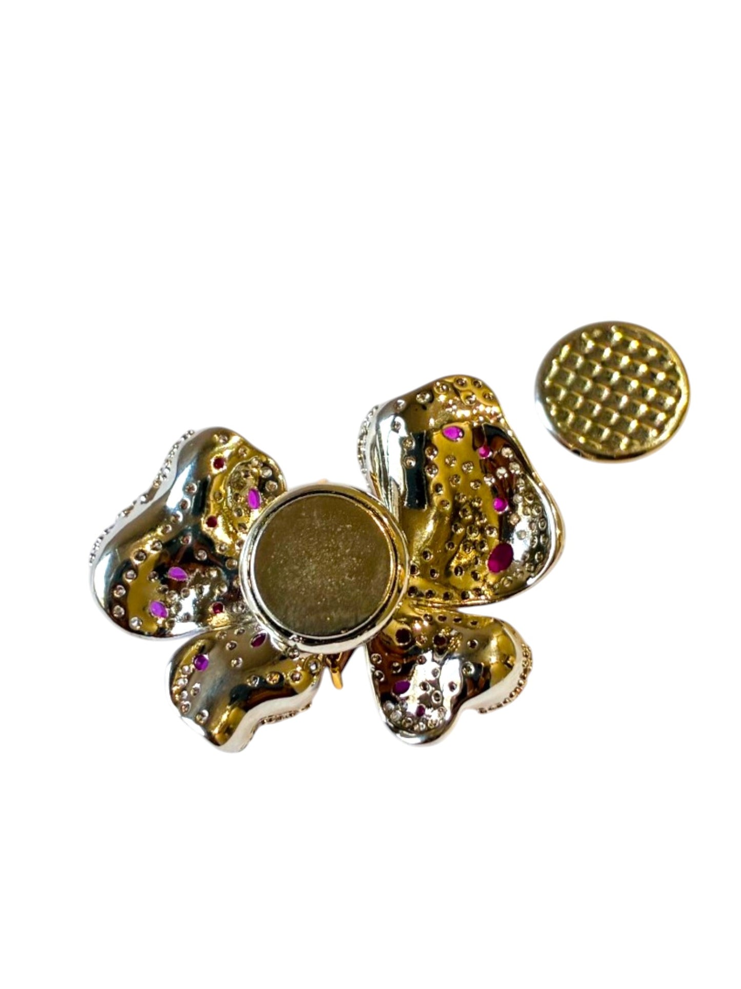 PINK-GREEN FLORAL PINKAL BROOCH (MAGNETIC)