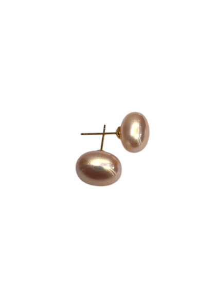 PINK BIG PEARL GLENN EARRINGS