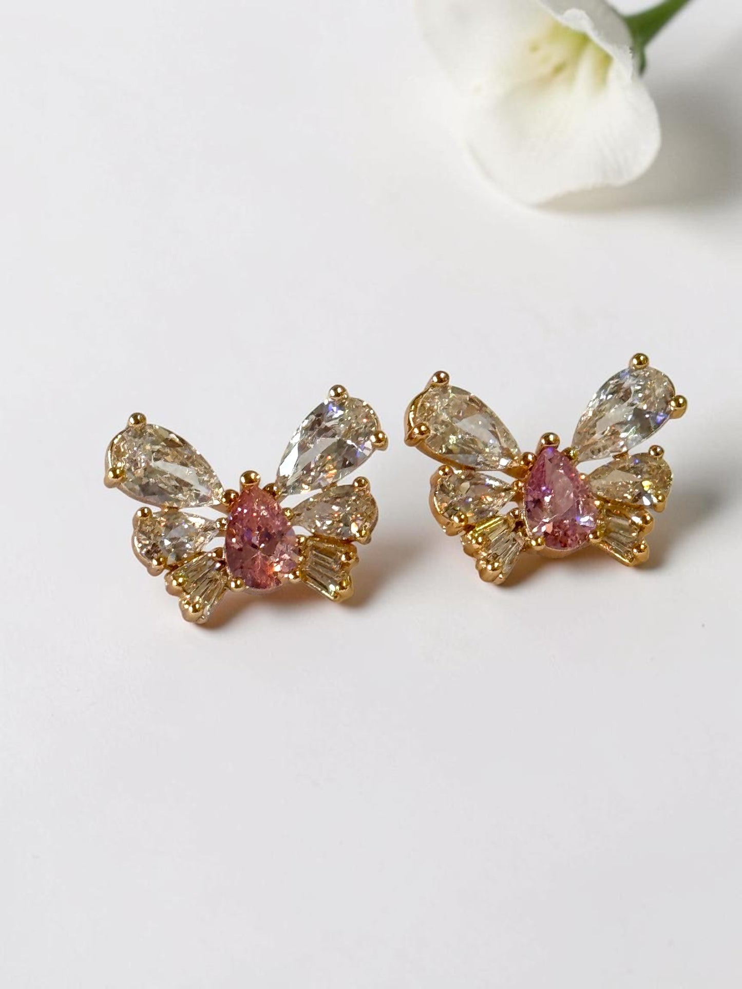 PINK BUTTERFLY KEEGAN EARRINGS