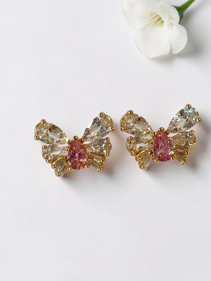 PINK BUTTERFLY KEEGAN EARRINGS