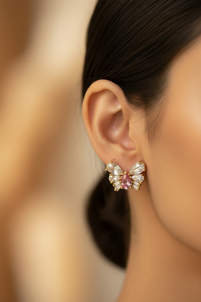 PINK BUTTERFLY KEEGAN EARRINGS