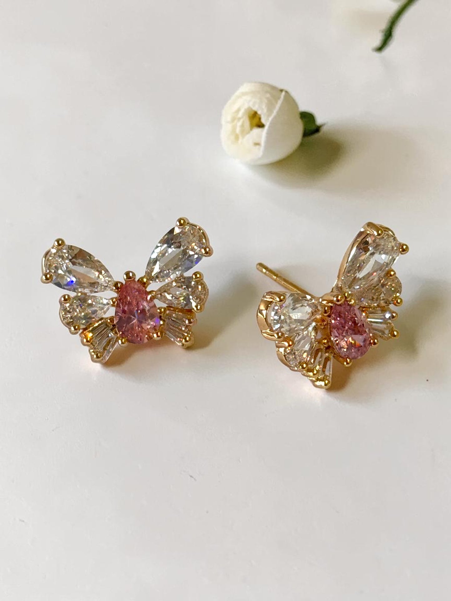 PINK BUTTERFLY KEEGAN EARRINGS