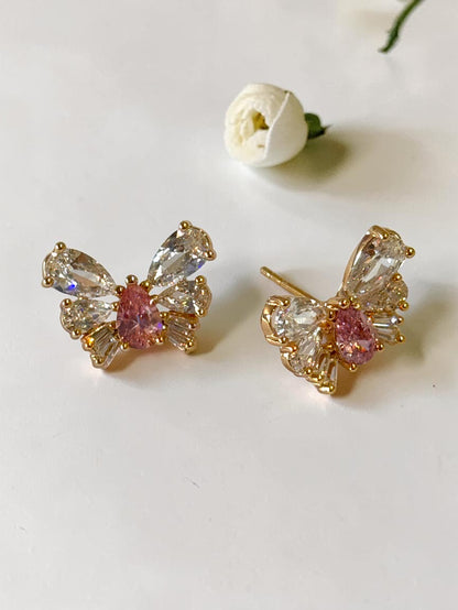 PINK BUTTERFLY KEEGAN EARRINGS