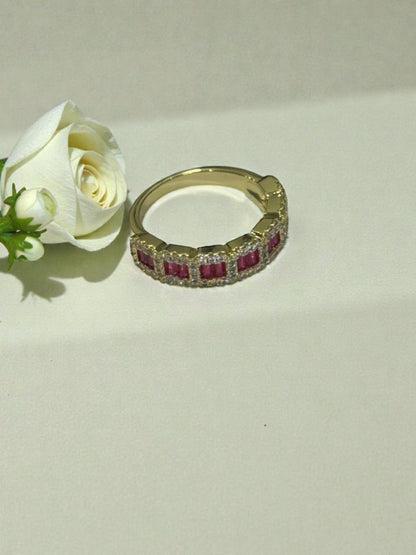PINK DIAMOND AURORA RING
