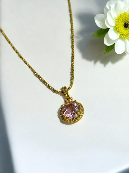 PINK DIAMOND AXSON NECKLACE