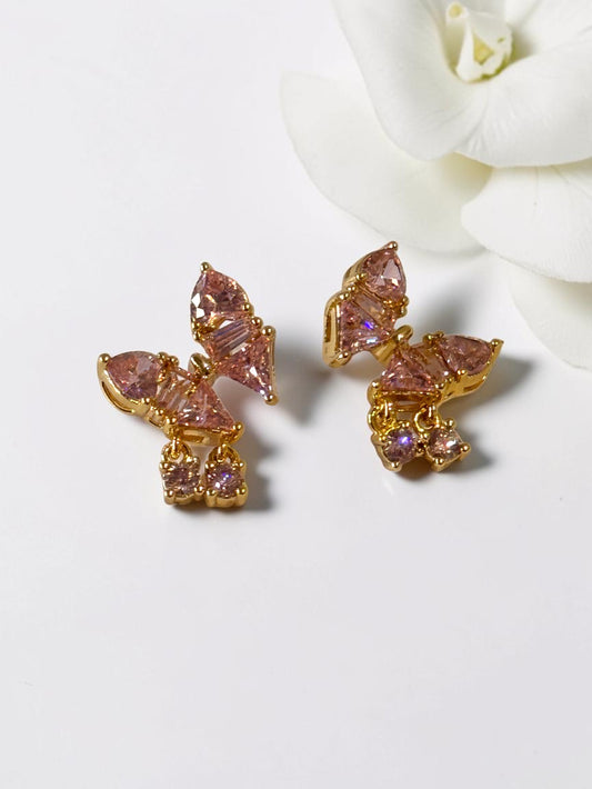 PINK DIAMOND BUTTERFLY HERISH EARRINGS