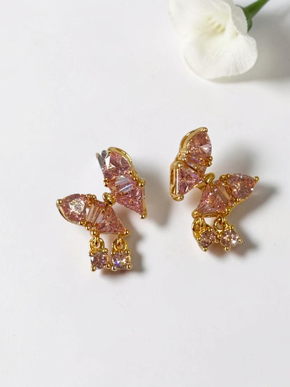 PINK DIAMOND BUTTERFLY HERISH EARRINGS